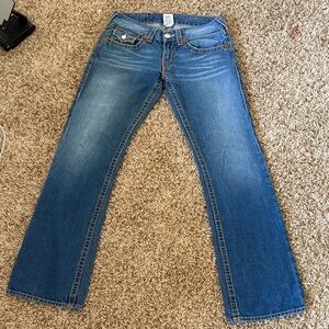 True Religion Straight Leg Blue Jeans